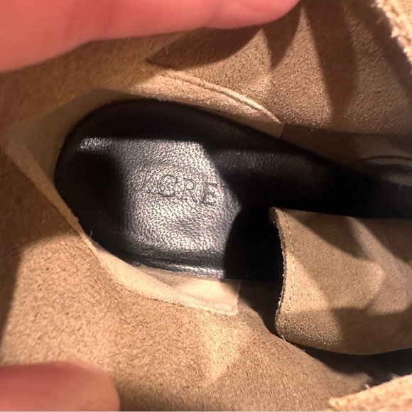 J Crew MacAlister wedge boot flax EUC leather upper bootie wedge shoe size 9 - Picture 6 of 11